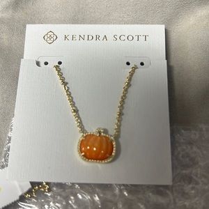 Kendra Scott, pumpkin necklace, new, never worn